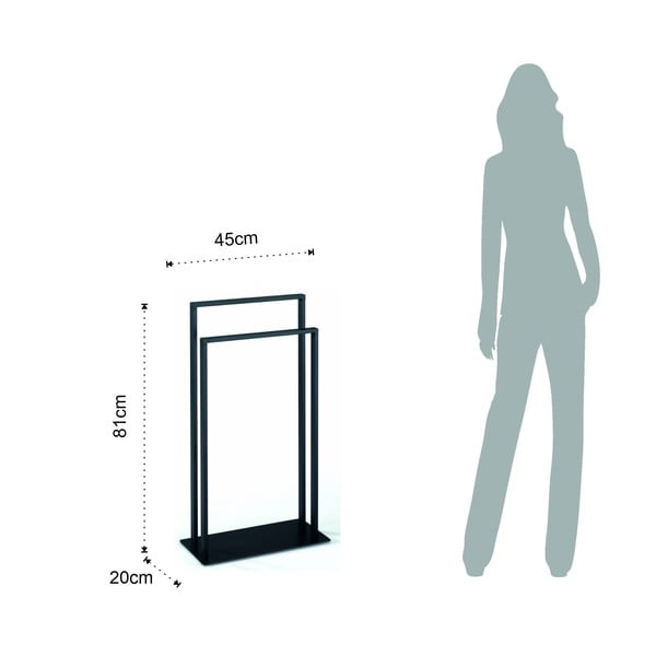 Melns dvieļu žāvētājs no tērauda Tomasucci Emori-image-3