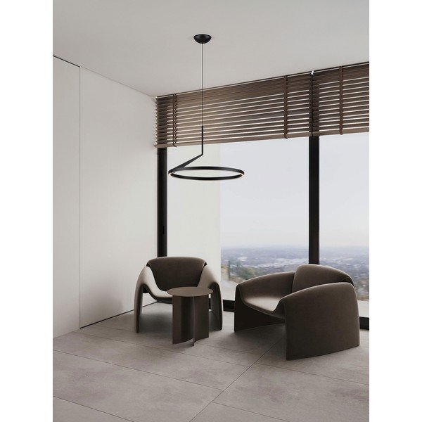 Matēti melna alumīnija LED piekaramā lampa ar regulējamu spilgtumu ø 60 cm Tilia – Nova Luce-image-1
