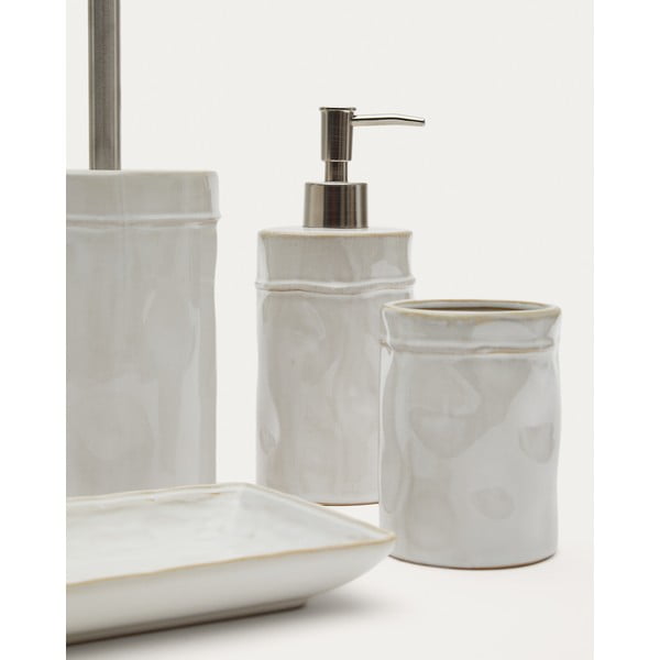 Krēmkrāsas keramikas ziepju dozators 650 ml Savel – Kave Home-image-4