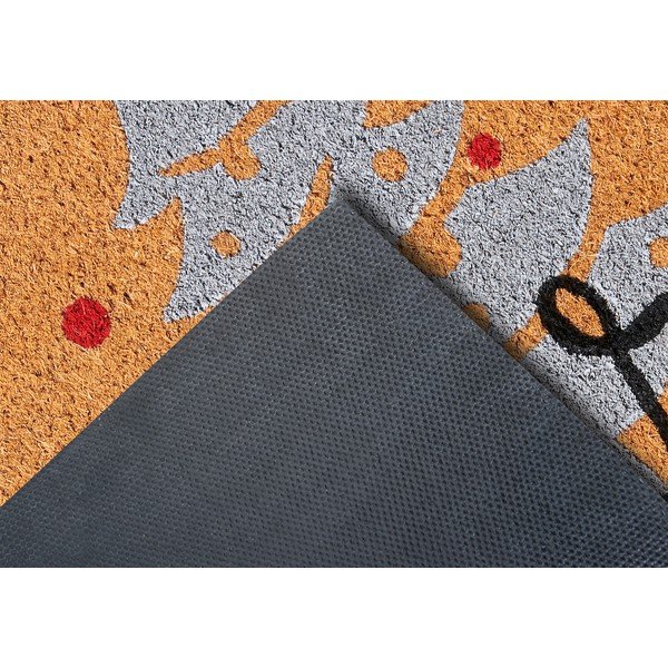 Kokosšķiedras kājslauķis ar Ziemassvētku motīvu 40x70 cm Silver Christmas – Hanse Home-image-4