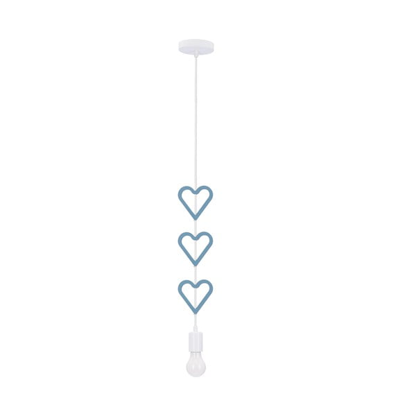 Balta/zila bērnu lampa ar metāla abažūru Single – Candellux Lighting