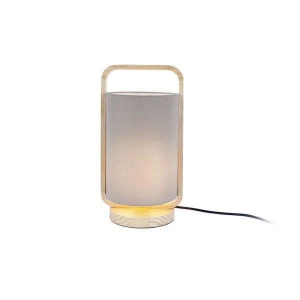 Pelēka galda lampa Leitmotiv Snap, augstums 21,5 cm-image-2