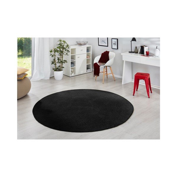 Melns paklājs Hanse Home, ⌀ 133 cm-image-1
