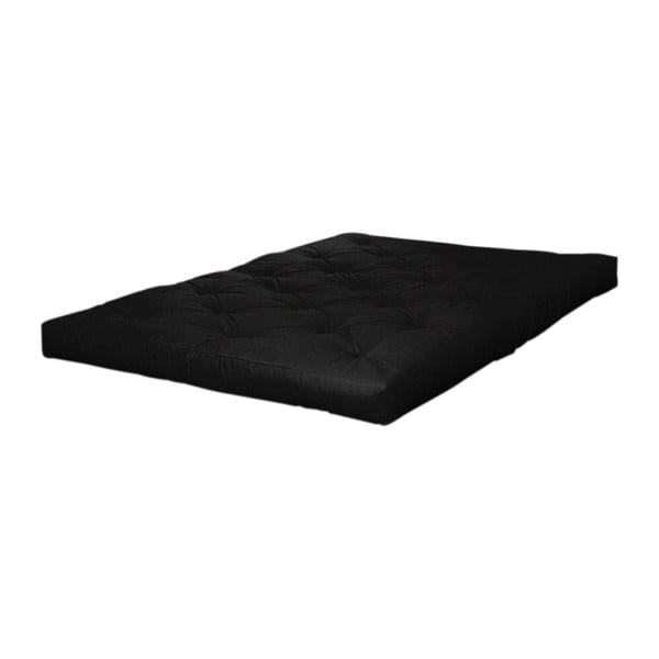 Melns vidēji ciets futona matracis 90x200 cm Coco Black - Karup Design