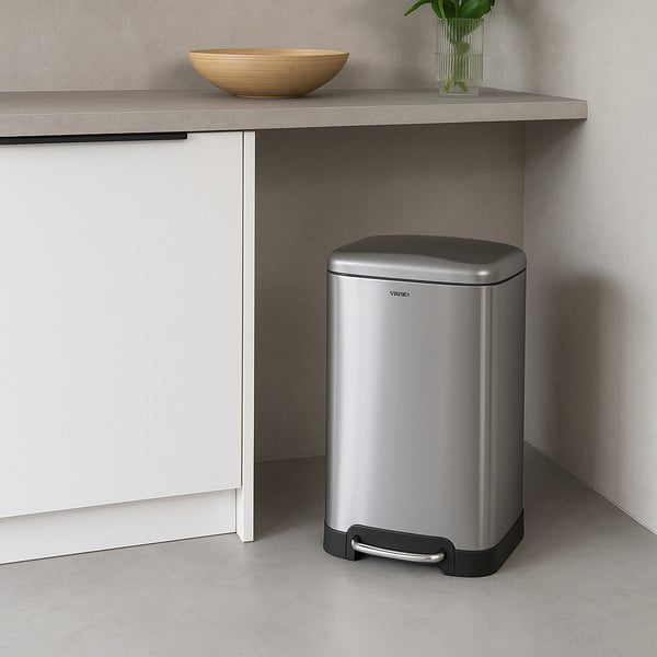 Tērauda atkritumu tvertne ar pedāli Wenko, 30 l-image-1