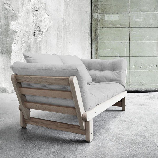 Dīvāns gulta Karup Beat Beech/Light Grey-image-2