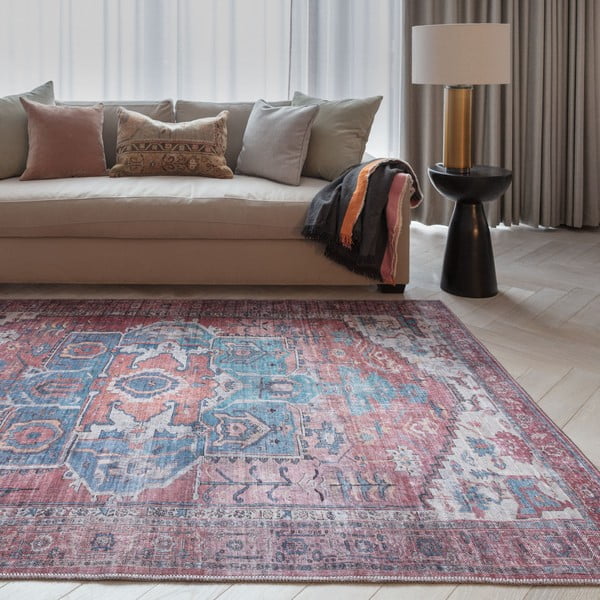 Sarkans paklājs 170x120 cm Kaya – Asiatic Carpets-image-1