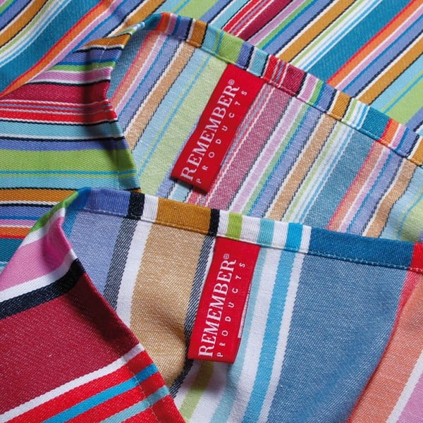 2 kokvilnas virtuves dvieļu komplekts Remember Purple Stripes, 70 x 50 cm-image-1