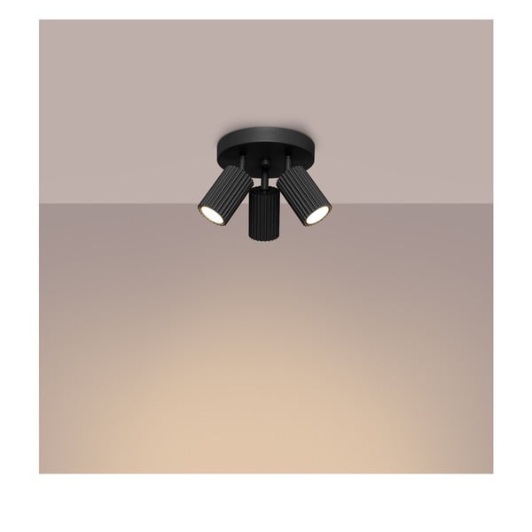 Melna prožektora tipa lampa Gleam – Sollux-image-2