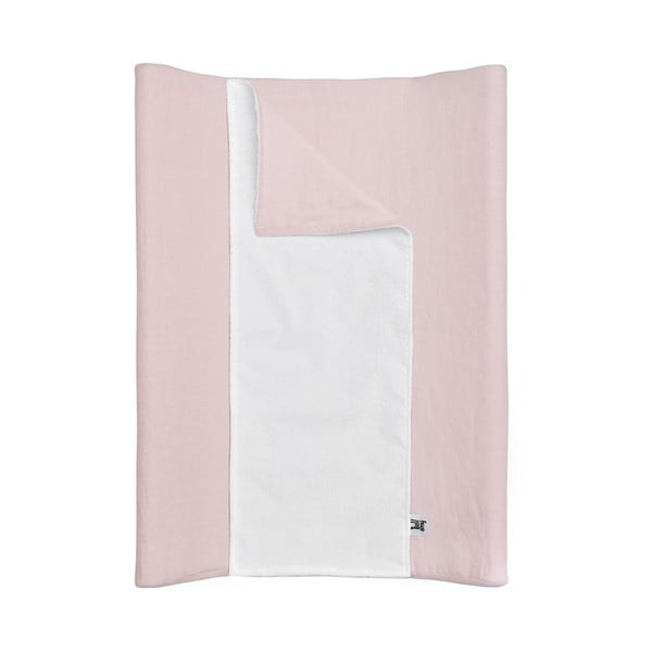 Rozā lina gultasveļas ūdensnecaurlaidīgs bērnu pārtinamais paklājiņš BELLAMY Dusty Pink, 50 x 70 cm