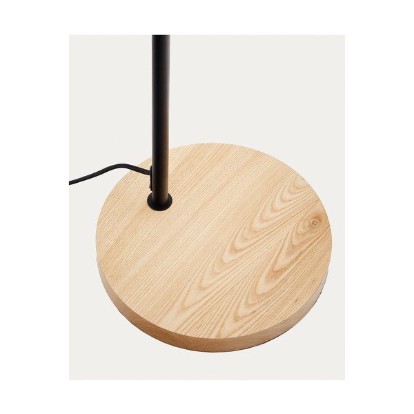 Melna/dabīga toņa stāvlampa ar metāla abažūru (augstums 150 cm) Catlar – Kave Home-image-4