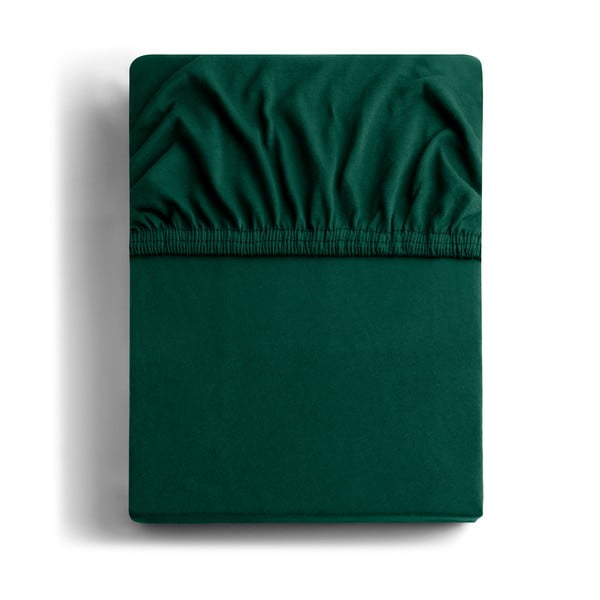 Zaļš trikotāžas palags ar gumiju 180x200 cm Amber – DecoKing