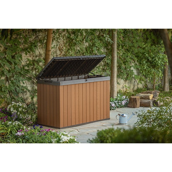 Brūna plastmasas dārza uzglabāšanas kaste Darwin – Keter-image-1