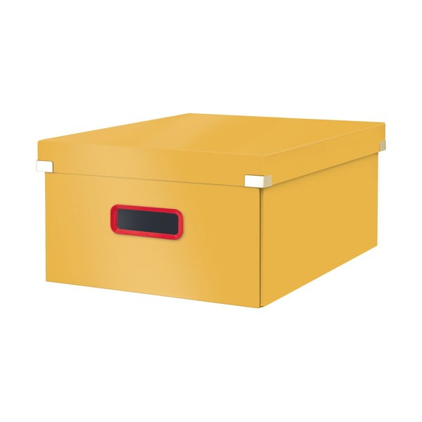 Dzeltena kartona uzglabāšanas kaste ar vāku 48x37x20 cm Click&Store – Leitz