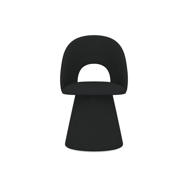 Melns polsterēts ēdamistabas krēsls Kalo – Makamii-image-1