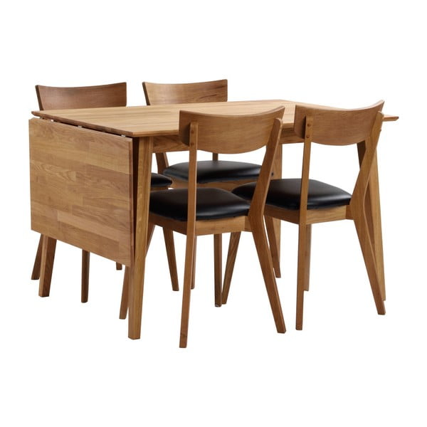 Izvelkams ēdamgalds no ozolkoka Rowico Filippa, 120 x 80 cm-image-3