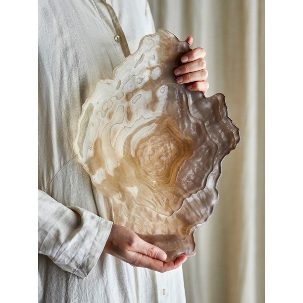 Stikla dekoratīva bļoda 29x38 cm Aiku – Bloomingville-image-1