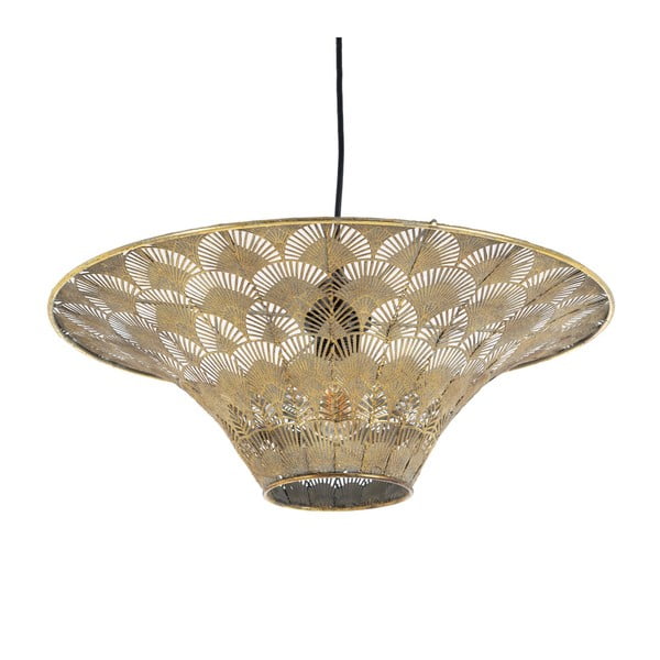 Zelta krāsas piekaramā lampa ar metāla abažūru ø 47,5 cm – Ixia-image-2