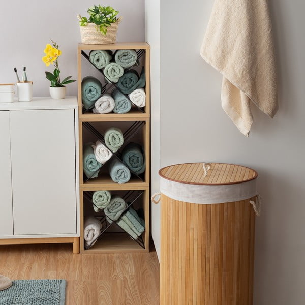 Bambusa veļas grozs Compactor Round-image-3