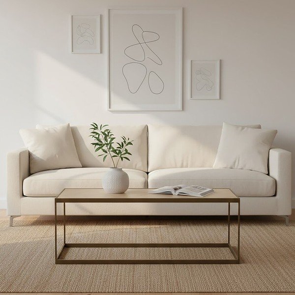Brūns/dabīga toņa žurnālgaldiņš ar ozolkoka imitācijas galda virsmu 40x120 cm Grenoble – Premier Housewares-image-1