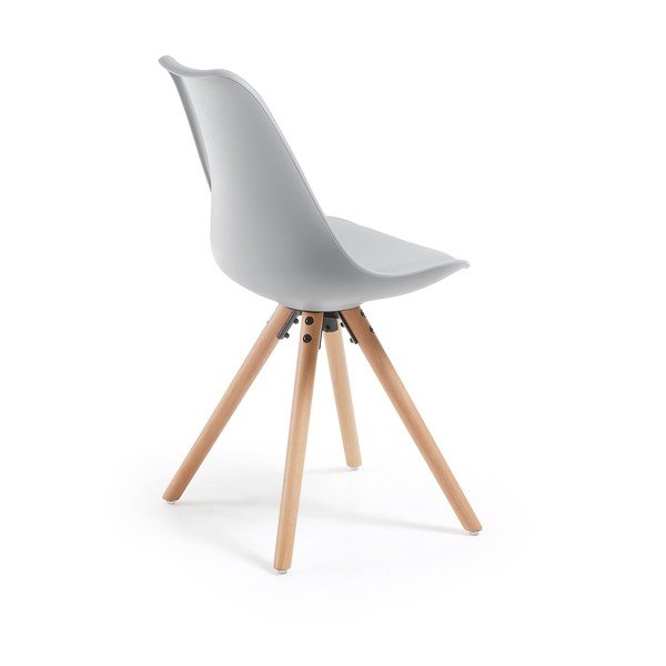 4 pelēku La Forma Lars ēdamistabas krēslu komplekts-image-1