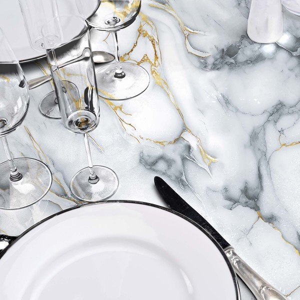 Ar mitru drānu noslaukāms galdauts ø 160 cm Marquina – douceur d'intérieur-image-1