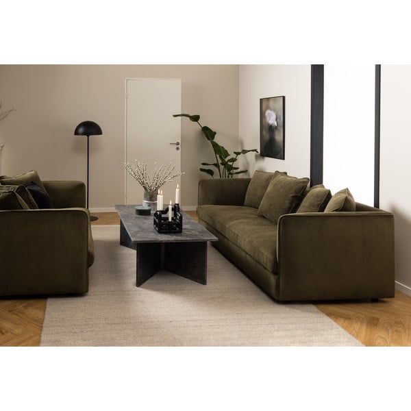 Melns marmora žurnālgaldiņš 70x140 cm Vega – Actona-image-2