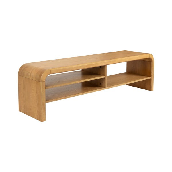 Dabīga toņa TV galdiņš ar ozolkoka imitāciju 160x45x40 cm Brave – Zuiver-image-2