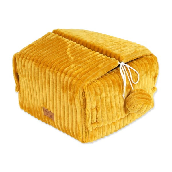 Sinepju dzeltena būdas veida gulta kaķiem 40x36 cm Magic Cat Stripe – Plaček Pet Products