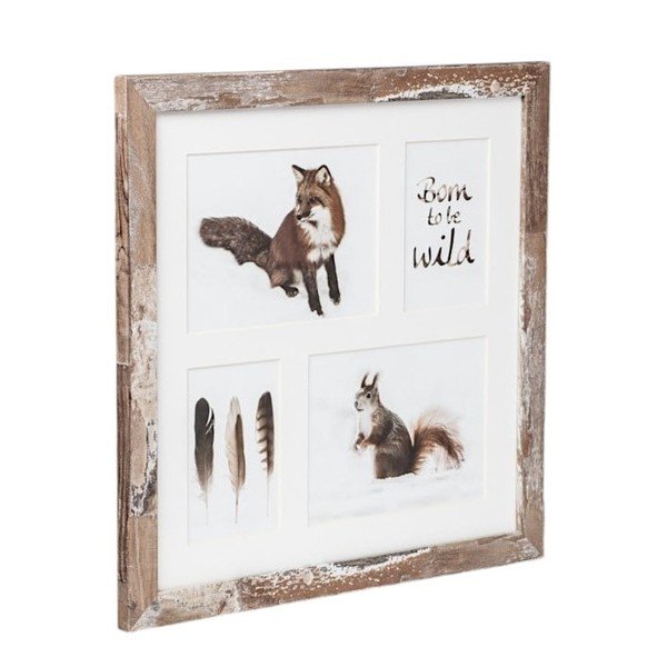 Brūns rāmis 4 fotogrāfijām Styler Bergen, 39 x 39 cm