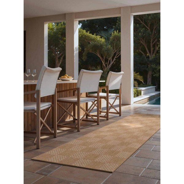 Krēmkrāsas/dabīga toņa iekštelpu un āra celiņa paklājs 80x200 cm Haringey Dorothy – Ted Baker-image-2