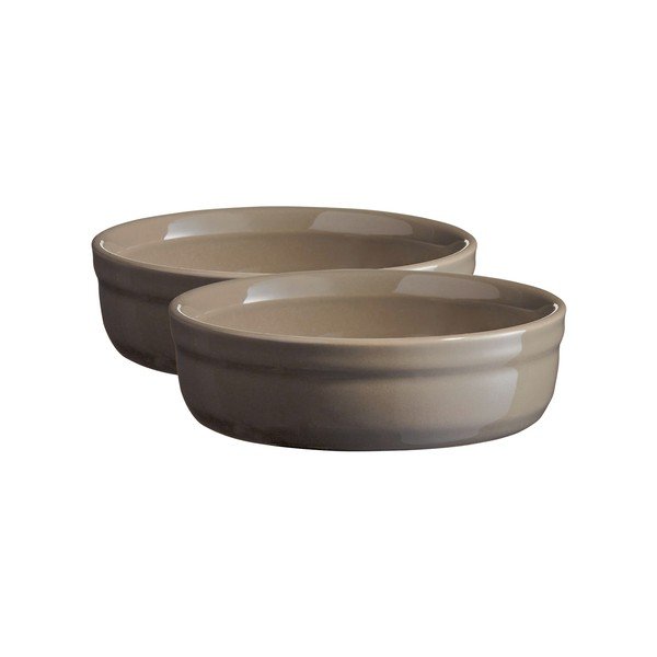 2 fenheļa pelēko trauku komplekts krēma brulē cepšanai Emile Henry