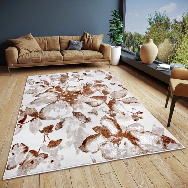 Brūns paklājs 67x120 cm Shine Floral – Hanse Home-image-1