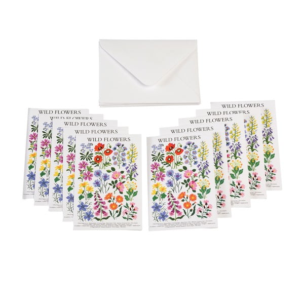 Apsveikuma kartītes (10 gab.) Wild Flowers – Rex London-image-1