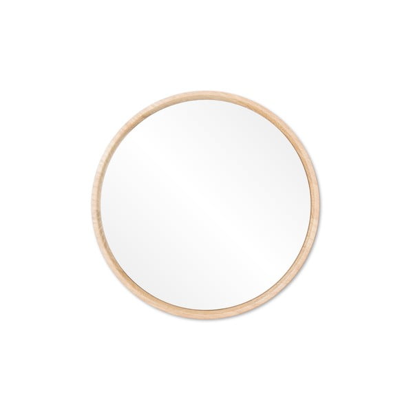 Sienas spogulis ar ozola masīvkoka rāmi Gazzda Look, ⌀ 22 cm