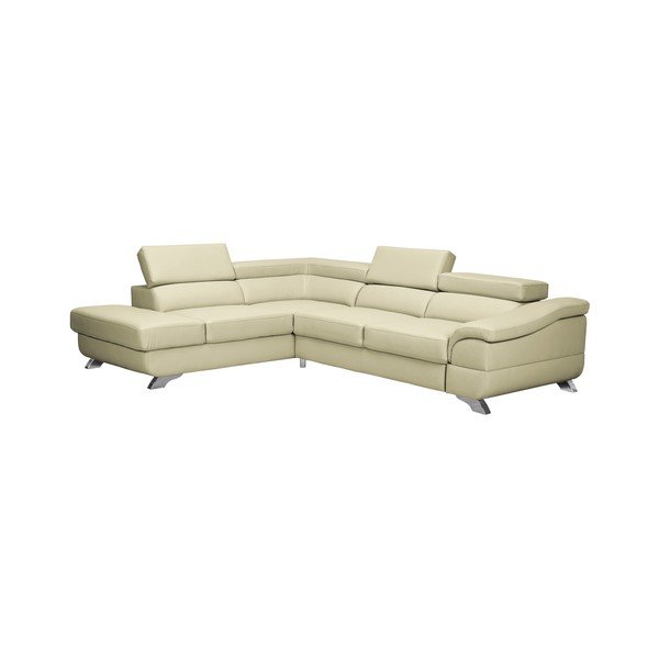 Smilškrāsas ādas dīvāns gulta Windsor & Co Sofas Gamma, kreisais stūris-image-1
