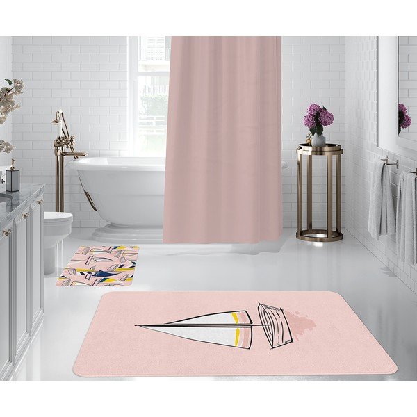 Rozā vannas istabas paklājiņi (2 gab.) – Oyo Concept-image-2