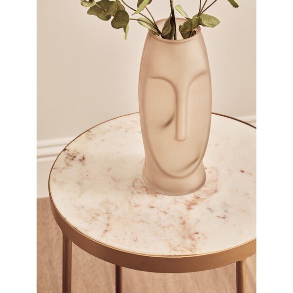 Apaļš sānu galdiņš ar marmora virsmu ø 36 cm Shalimar – Premier Housewares-image-3