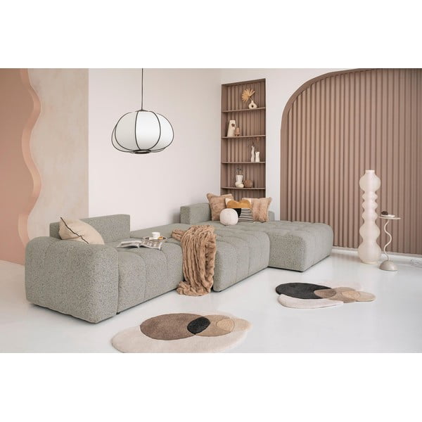 Gaiši brūns salokāms modulārais stūra dīvāns ar uzglabāšanas vietu (ar labo stūri) Lulu – Miuform-image-1