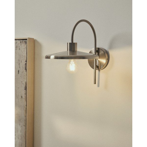 Sudraba krāsas sienas lampa ø 27 cm Nuvira – Kave Home-image-1