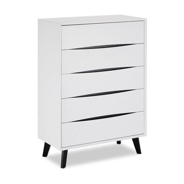 Balta augsta kumode 80x117 cm Lyon – Furnhouse-image-2