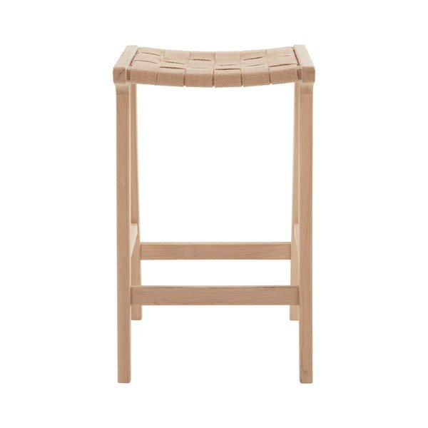 Dabīga toņa ozola masīvkoka bāra taburetes (2 gab.) (sēdekļa augstums 65 cm) Norrebro – Jotex-image-2