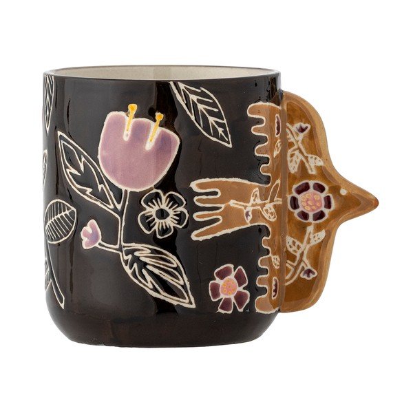 Tumši brūnas akmensmasas tasītes (4 gab.) latte kafijai 325 ml Vivielle – Bloomingville-image-2