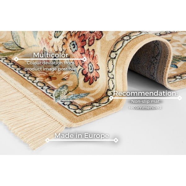 Bēšs viskozes paklājs 95x140 cm Oriental – Nouristan-image-4