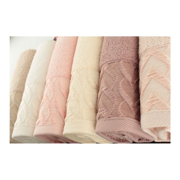 6 kokvilnas dvieļu komplekts Kalp, 30 x 50 cm-image-1