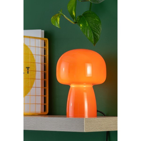 Oranža stikla galda lampa (augstums 20 cm) Fervor – Leitmotiv-image-1