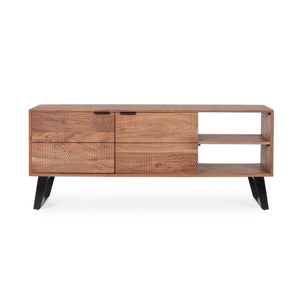 Dabīga toņa akācijas masīvkoka TV galdiņš 145x60x40 cm Isar – Bizzotto