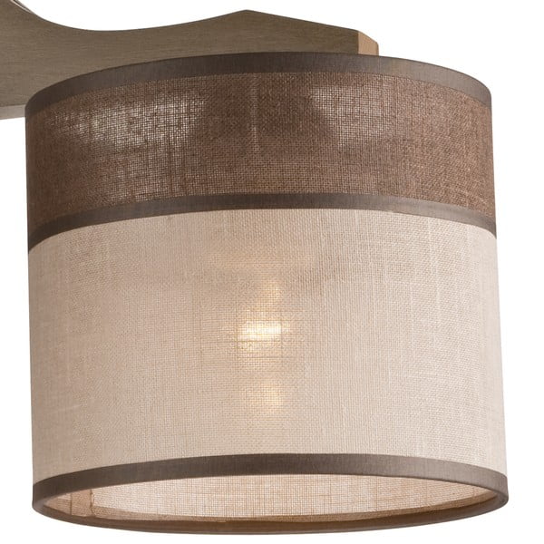 Tumši brūna griestu lampa ar auduma abažūru ø 16 cm Andrea – LAMKUR-image-4