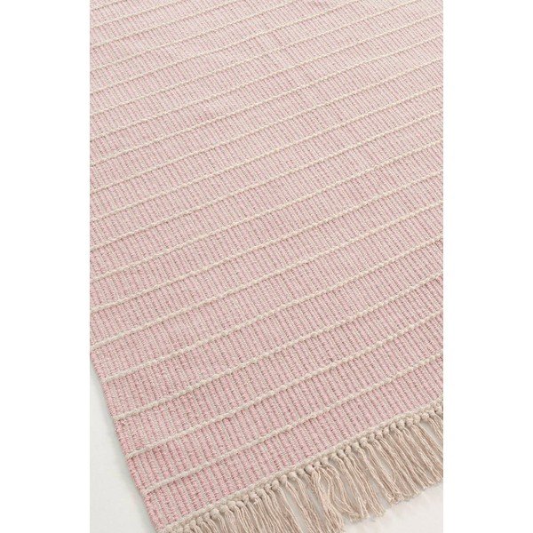 Rozā ar rokām darināts kokvilnas celiņa paklājs 80x150 cm Irma – Jotex-image-4