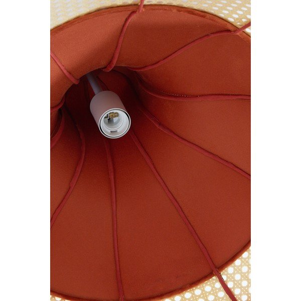 Oranža piekaramā lampa ar auduma abažūru ø 50 cm Mizia – Light & Living-image-1